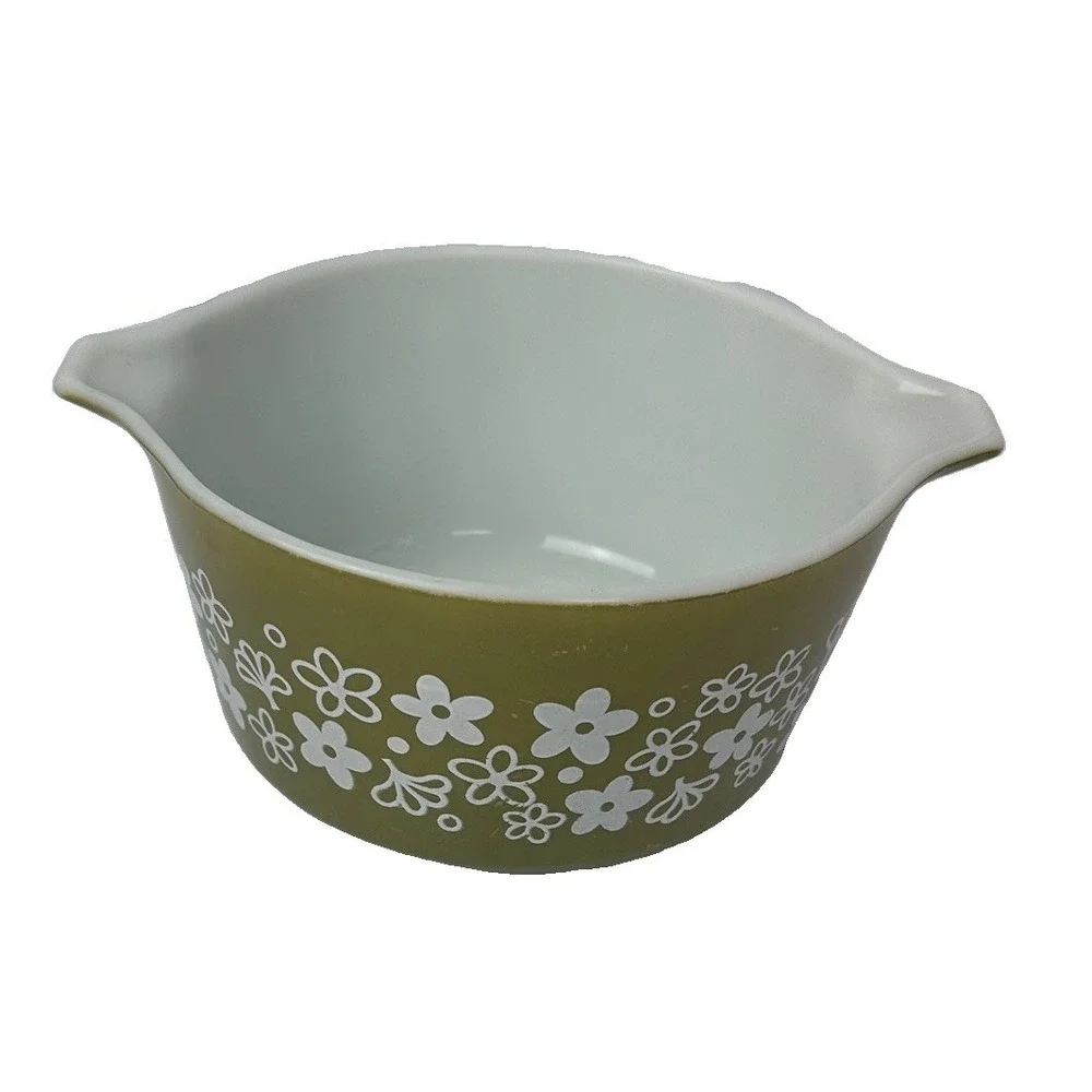 Pyrex Crazy Daisy Spring Blossom 1 large mixing bowl & 1 Small